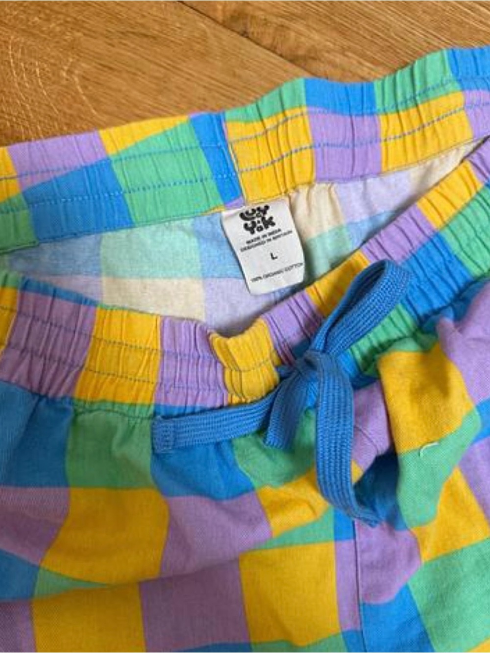 Lucy and Yak Multicolor Check Pants - Yellow, Blue, Purple, green - Picture 3 of 4